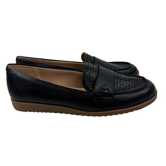 LIFE STRIDE ZEE 2 SLIP‎ ON LASER CUT FAUX LEATHER LOAFER IN BLACK NWOB SIZE 8M - Picture 8 of 13
